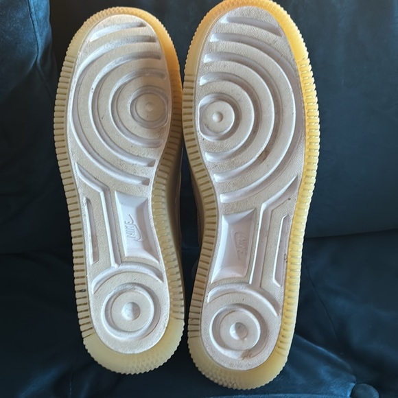 Platform Nike Air Force 1s | W Size 10.5 | - light purple suede and clear bottom - Picture 7 of 7